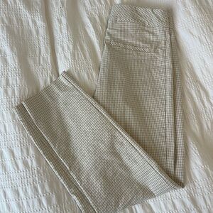 Checkered Pants in Beige and White